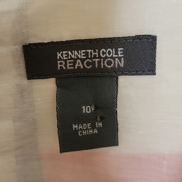 NWT Kenneth Cole Reaction | Windowpane Stripe Shift Dress - Picture 3 of 5